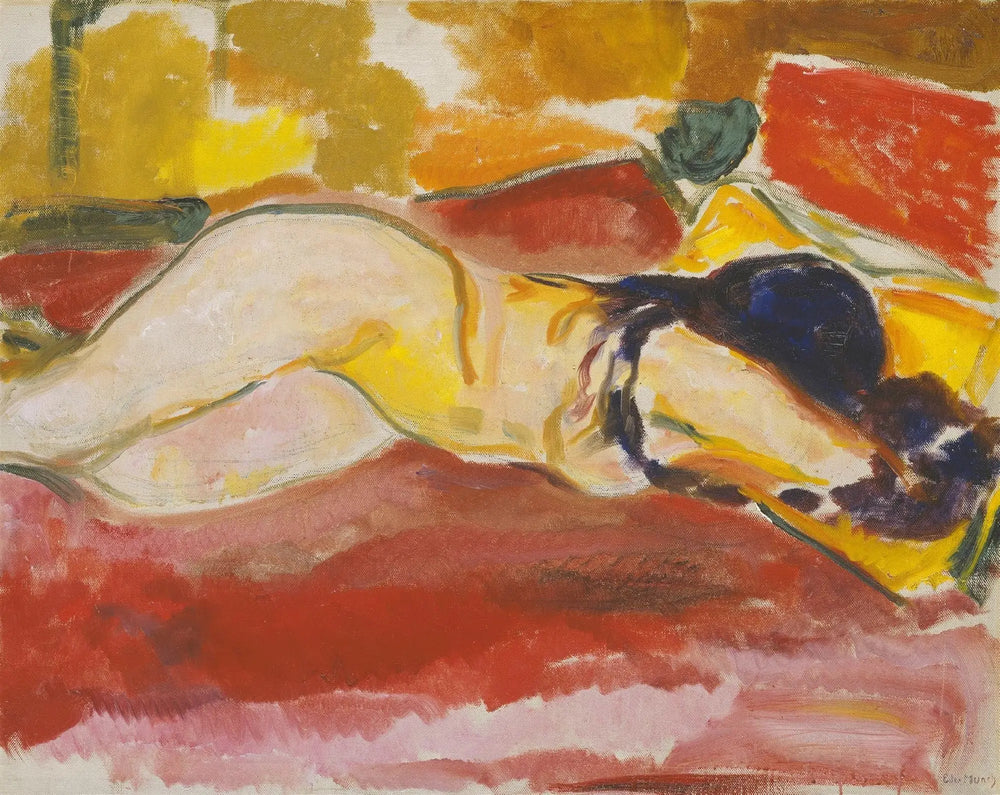 Reproduction du tableau « Nu couché - Edvard Munch » par Alpha Reproduction en peinture à l’huile