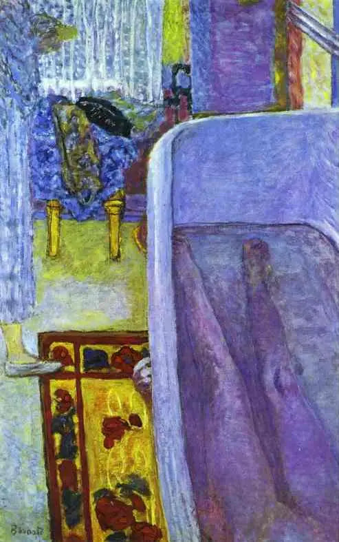 Nyt kylvyssä - Pierre Bonnard