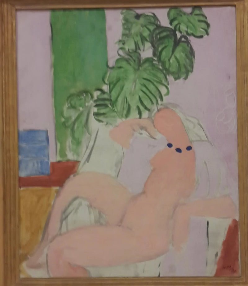 Nyt tuolissa, vihreä kasvi - Henri Matisse