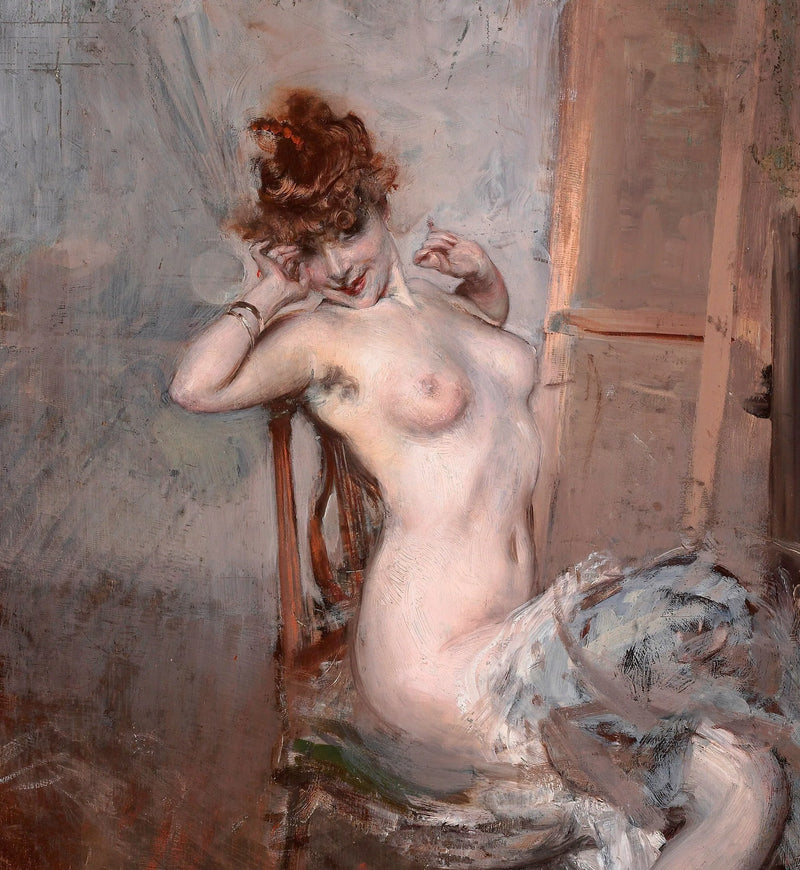 Nuori nainen istuu - Giovanni Boldini