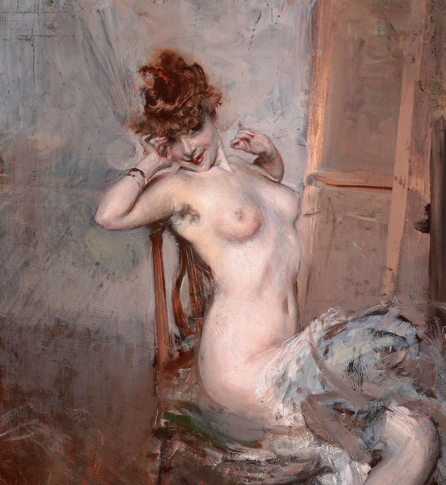Nuori nainen istuu - Giovanni Boldini