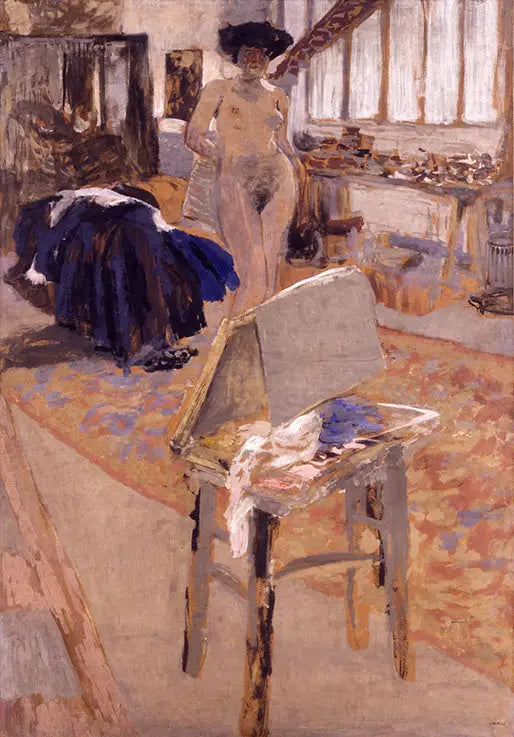 Seisoessaan työpajassa - Édouard Vuillard
