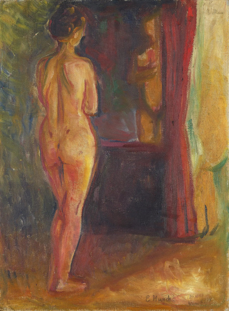 Nu peilin edessä - Edvard Munch