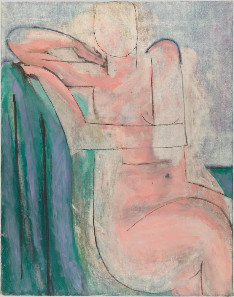 Vaaleanpunainen istuva - Henri Matisse