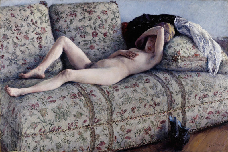 Nu sohvalla - Gustave Caillebotte