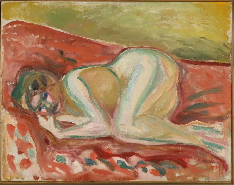 Kyykistyvä alaston - Edvard Munch