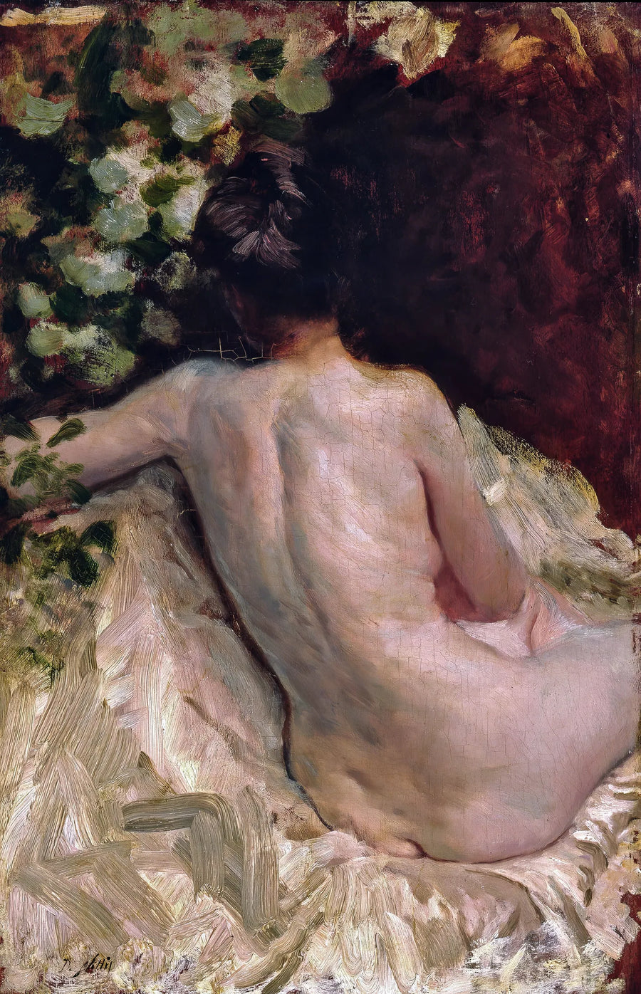 Selkäprofiili (Léontine) - Giuseppe De Nittis