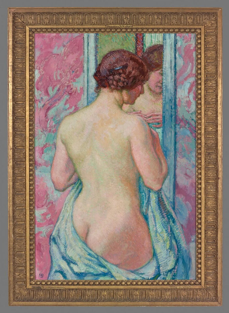 Seisoessaan peilin edessä - Théodore van Rysselberghe