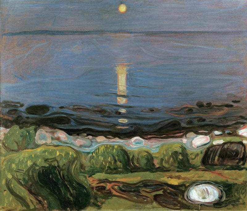 Kesäyö rannalla - Edvard Munch