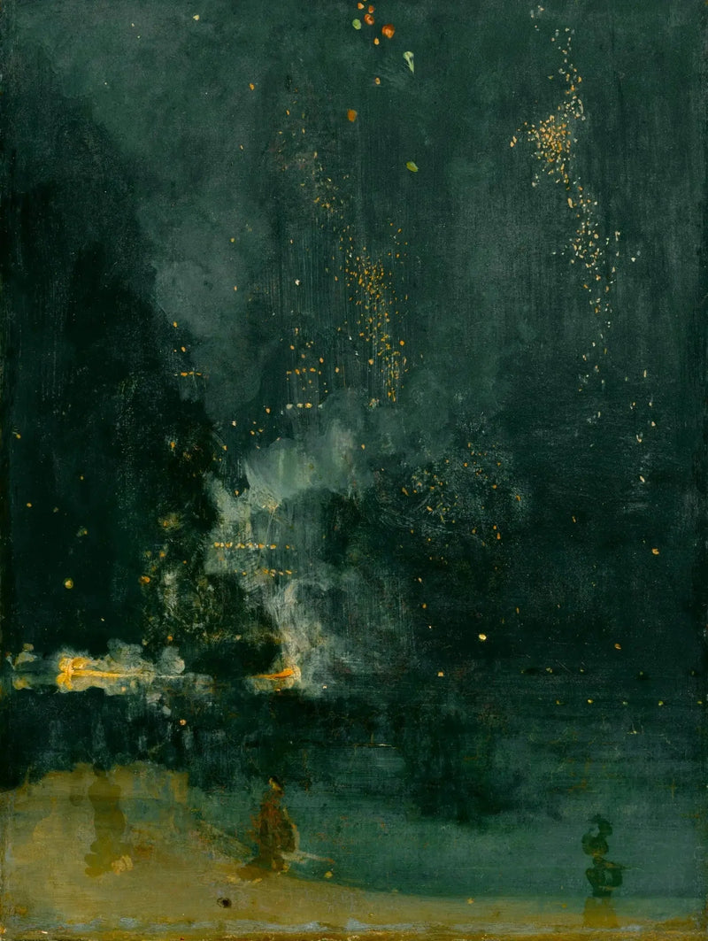Yö mustassa ja kullassa, laskeutuva raketti - James Abbott McNeill Whistler