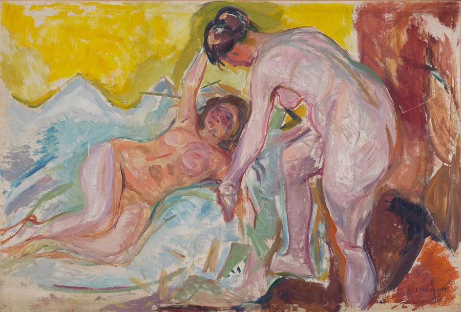 Naisvartalot, istuvat ja makuulla - Edvard Munch