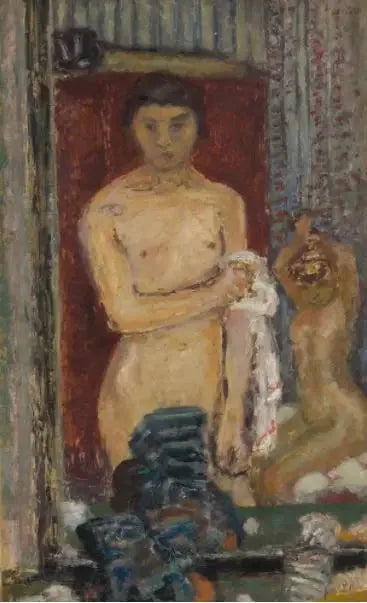 Nus heijastuvat peilissä - Pierre Bonnard
