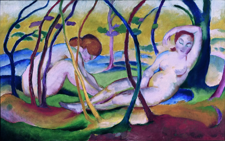Alastomat puiden alla - Franz Marc