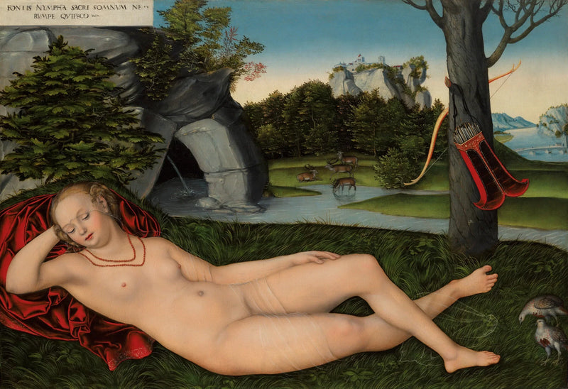 Veden nymfi makaa - Lucas Cranach vanhempi