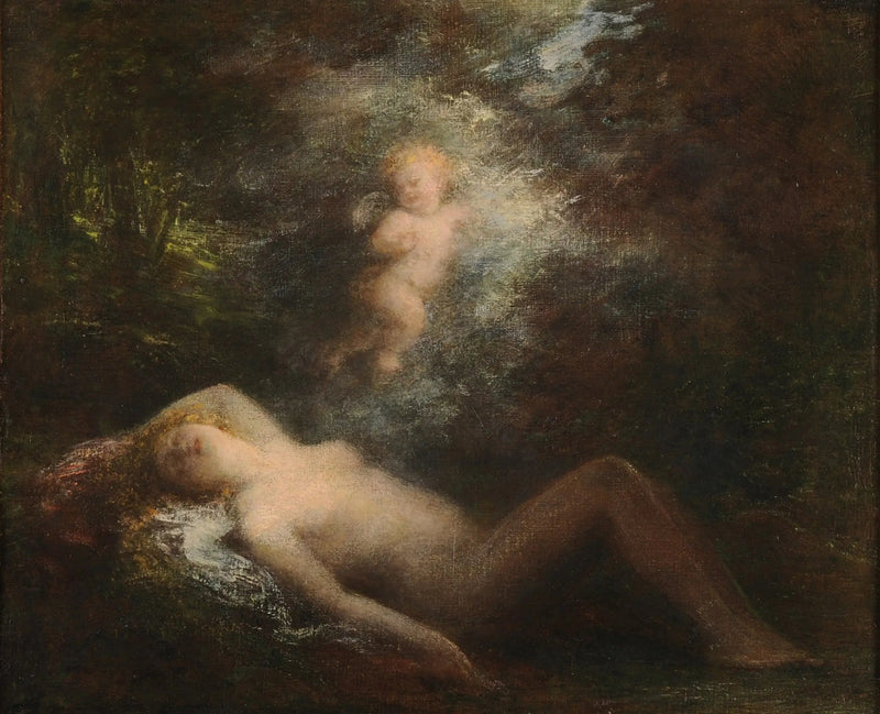 Nymfi nukkumassa - Henri Fantin-Latour
