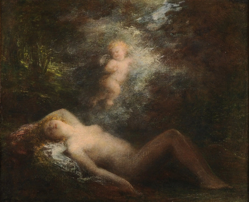 Nymfi nukkumassa - Henri Fantin-Latour