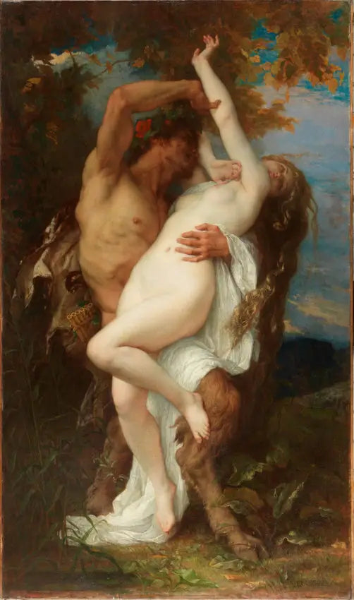 Nymfiä viehättää fauni - Alexandre Cabanel