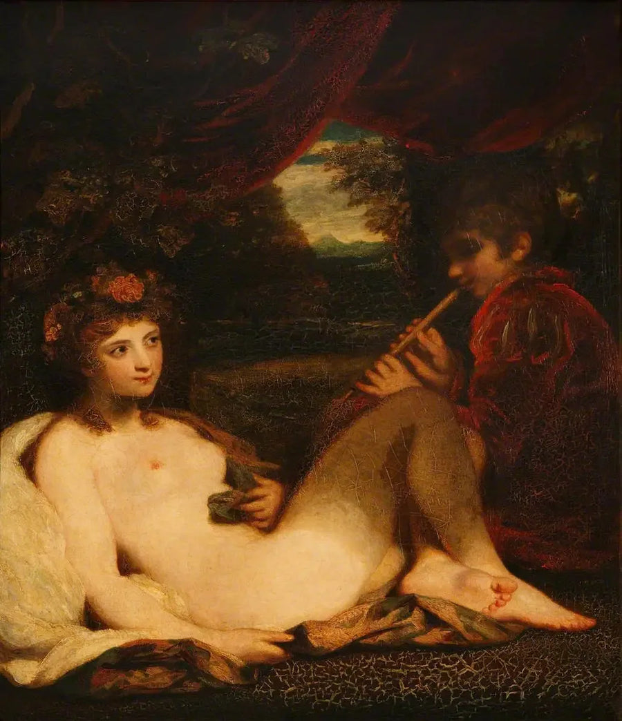 Nymfi ja poika huilisti - Joshua Reynolds