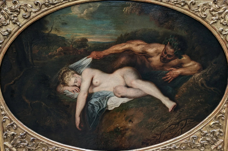 Nymfi ja satyyri - Antoine Watteau