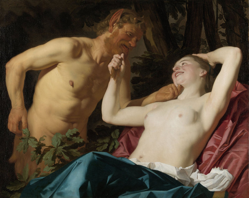 Nymfi ja Satyyri - Gerrit van Honthorst