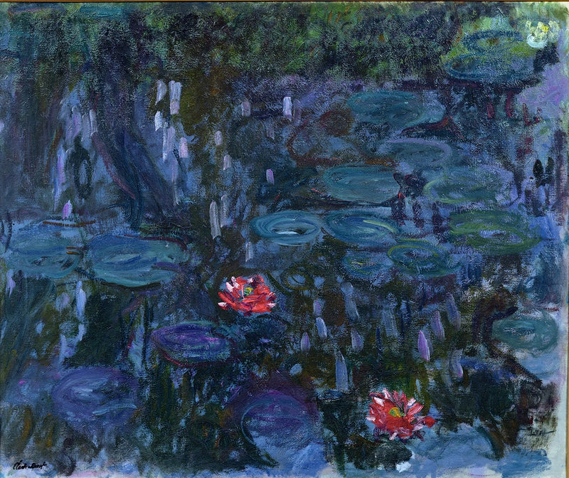 Vesililjat, pajuheijastukset, Marmottan W1859 - Claude Monet