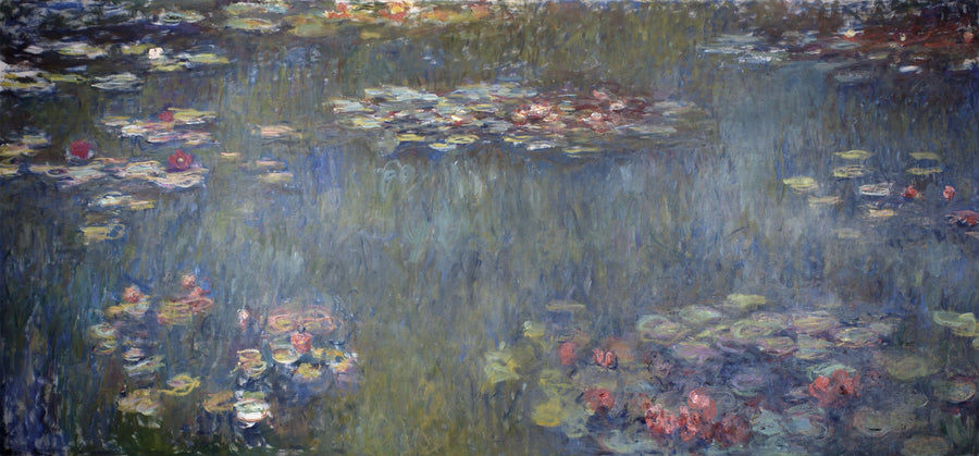 Nymfealammikko, vihreät heijastukset - Claude Monet