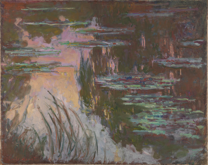 Vesililjat, auringonlasku - Claude Monet