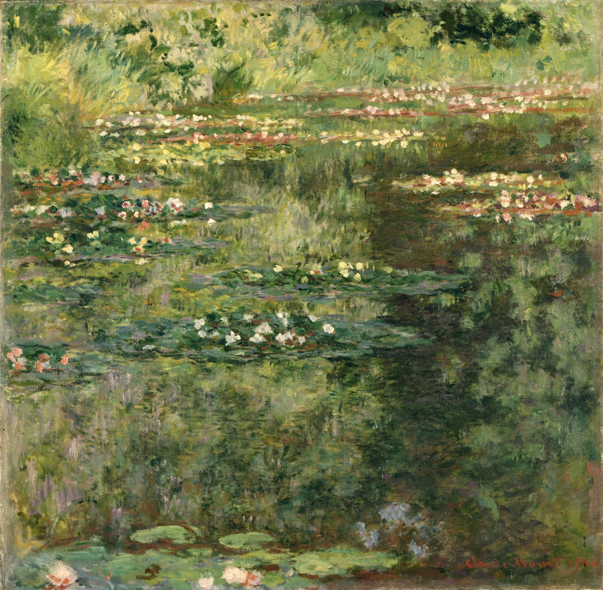 Nymphéas de Claude Monet, 1904 – ancien MNR 214, Wildenstein 1667, photographie C2RMF
