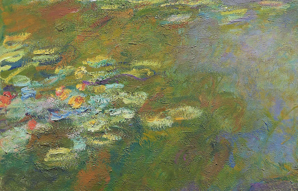 Détail des nymphéas et des couches épaisses dans le Bassin aux nymphéas W1889