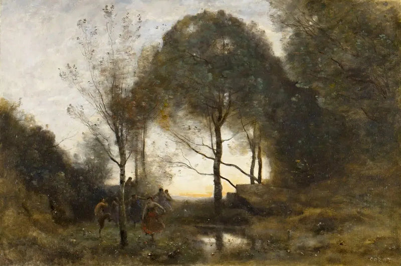 Nymfit ja Faunit - Jean-Baptiste Camille Corot