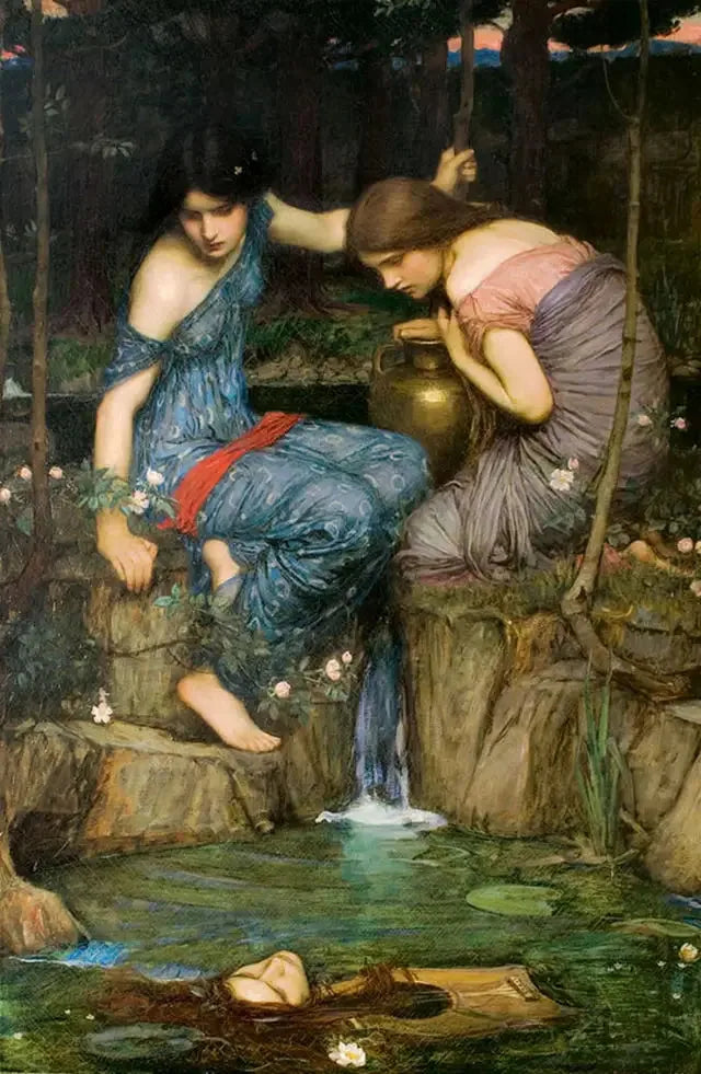 Nymfit löytävät Orfeuksen pään - John William Waterhouse