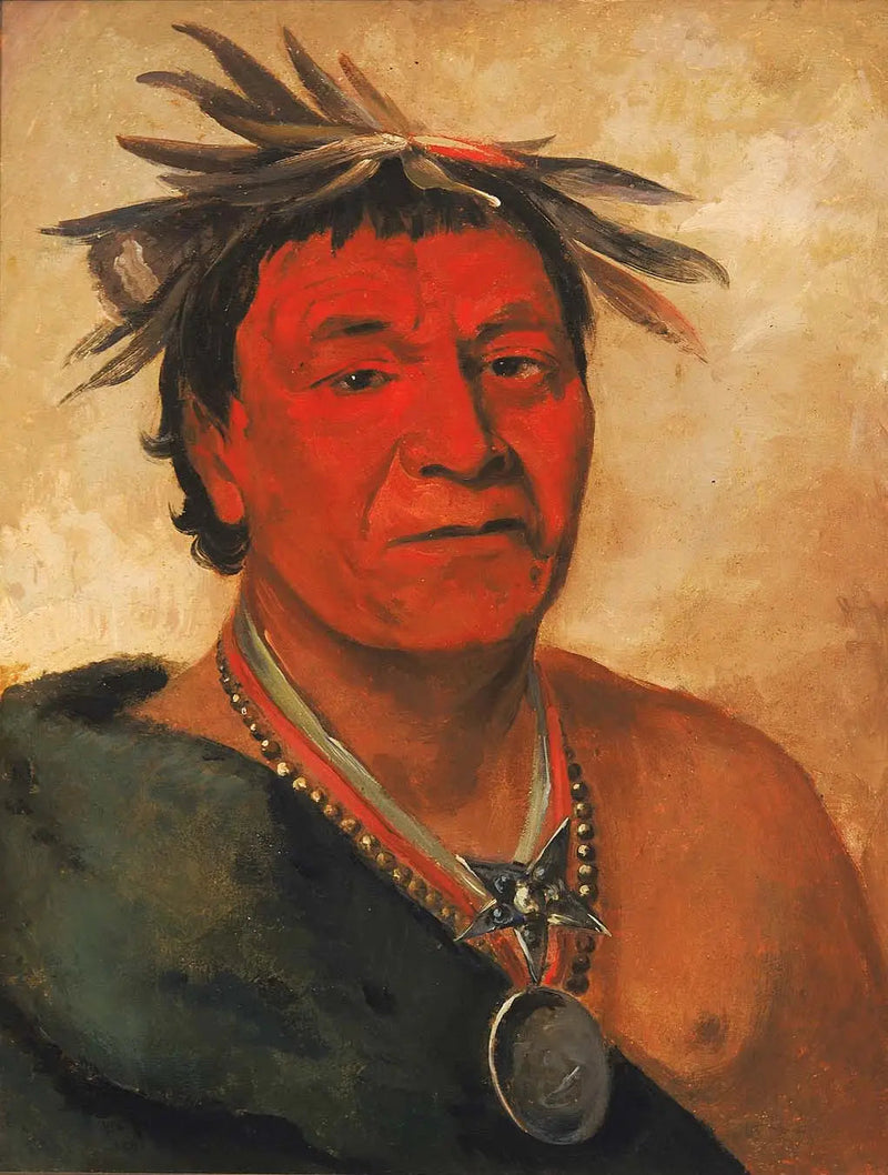 O-ho-páh-sha, Pieni Whoop, arvostettu soturi - George Catlin