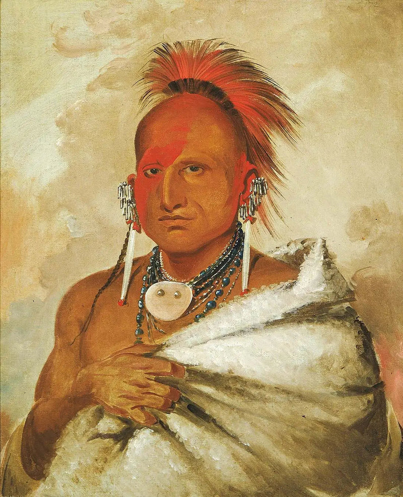 O-rón-gás-see, karhunkyttäjä, kuuluisa soturi - George Catlin