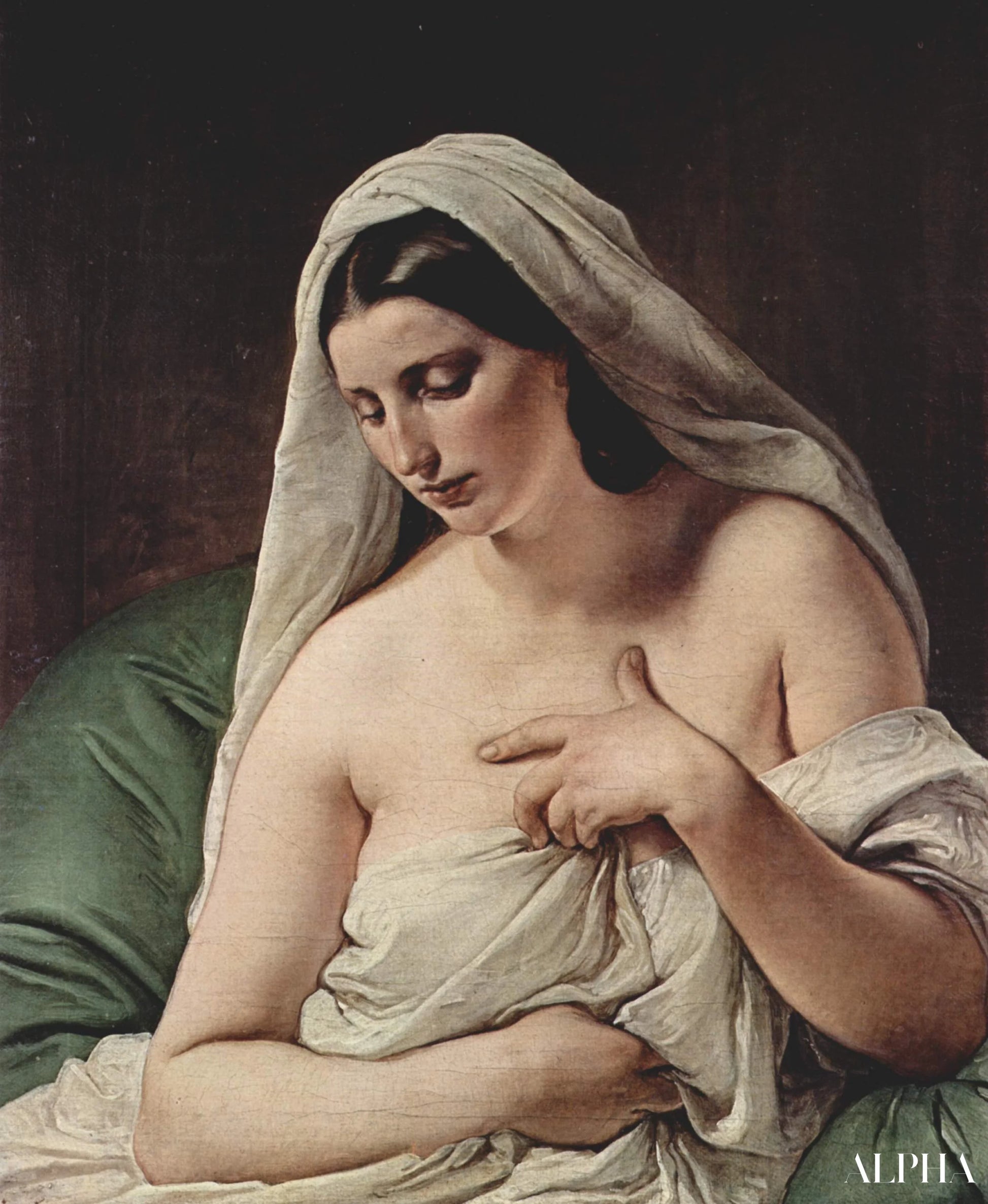 Odaliski - Francesco Hayez - Korkealaatuiset taulujen ja maalauksien reproduktiot