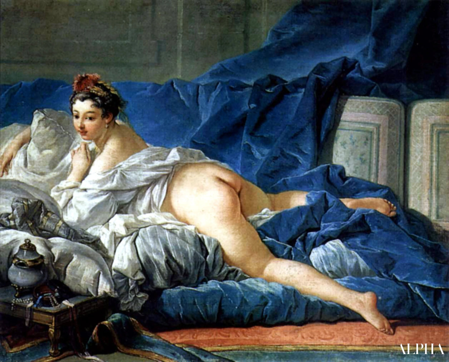 Odaliski - François Boucher - Korkealaatuiset taulujen ja maalauksien reproduktiot