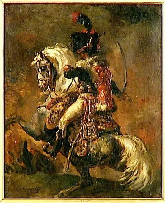 Keisarillisen kaartin ratsuväen upseeri hyökkäämässä - Théodore Géricault