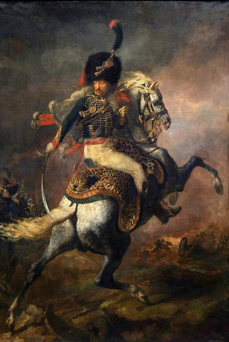 Keisarillisen kaartin ratsuväen upseeri hyökkäämässä - Théodore Géricault