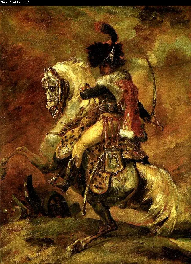Keisarillisen kaartin ratsuväen upseeri hyökkäämässä - Théodore Géricault