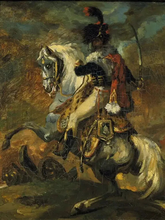 Officier des chasseurs de la garde impériale à cheval - Théodore Géricault image 1 copie de tableau peinte à la main