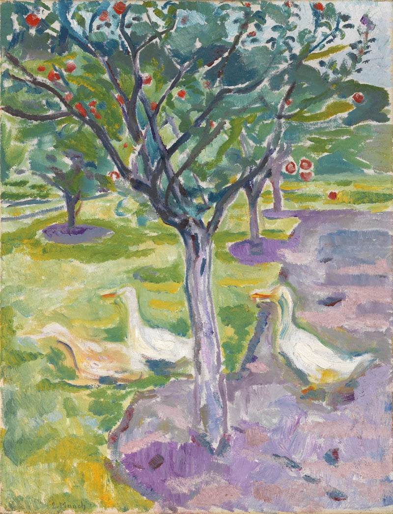 Hanhet puutarhassa - Edvard Munch