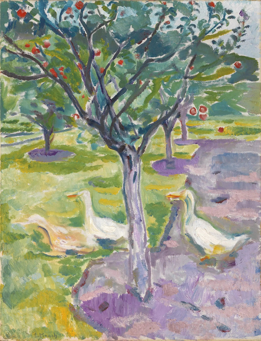 Hanhet puutarhassa - Edvard Munch