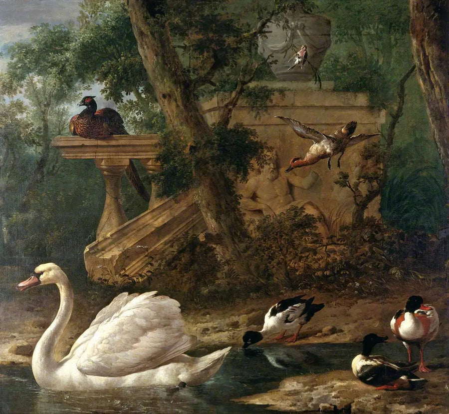 Linnut puutarhassa - Melchior de Hondecoeter