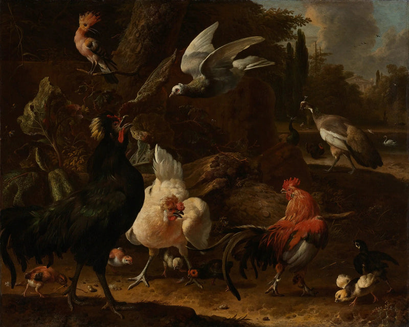 Linnut puistossa - Melchior de Hondecoeter