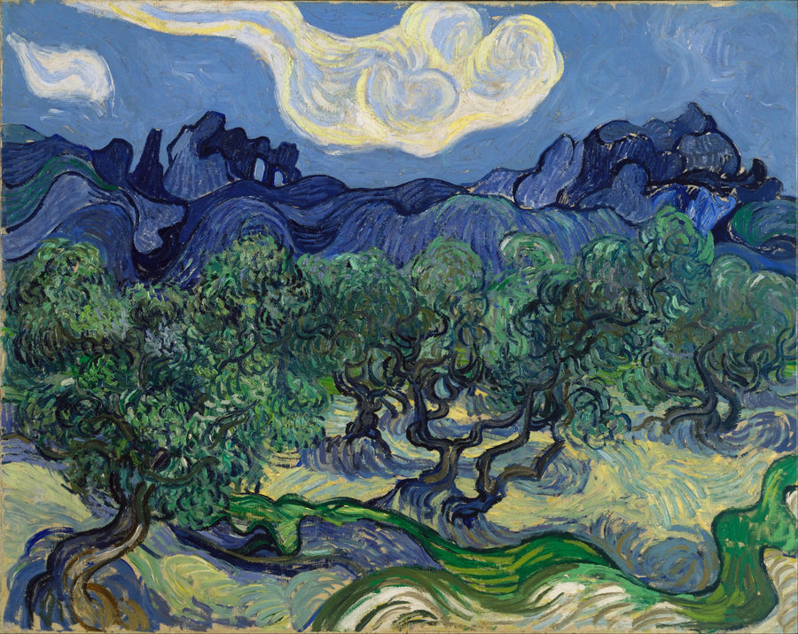 Oliivipuut Alpillesin taustalla - Vincent van Gogh