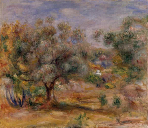 Oliiveja Collettien puutarhassa - Pierre-Auguste Renoir