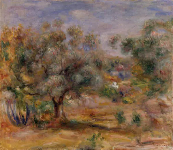 Oliiveja Collettien puutarhassa - Pierre-Auguste Renoir