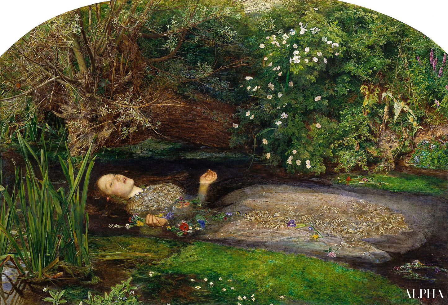 Ophélie - John Everett Millais - Taulujen ja korkealaatuisten maalauksien reproduktiot