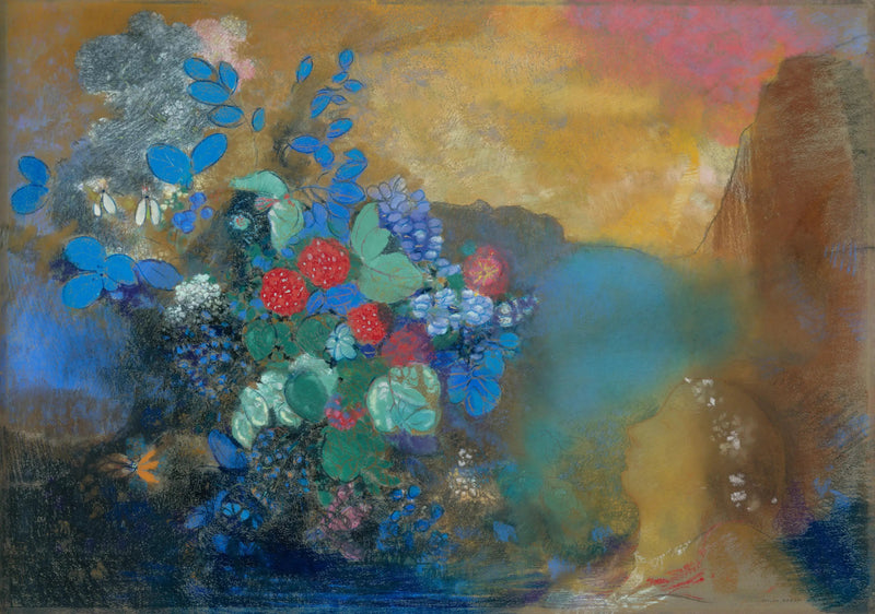 Ophélie kukkien keskellä - Odilon Redon