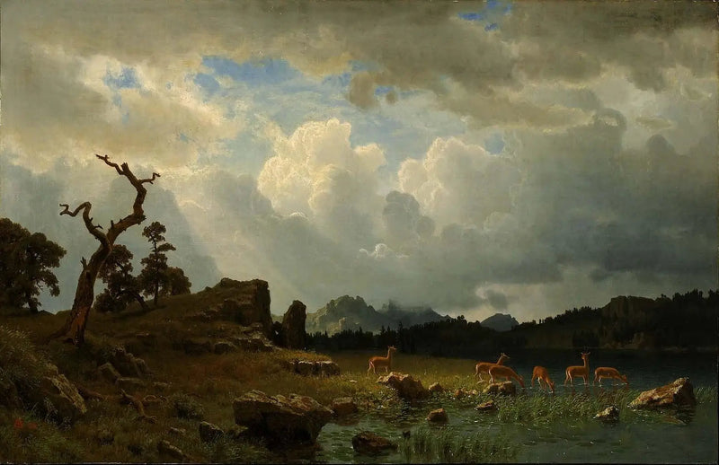 Myrsky vuoristossa - Albert Bierstadt