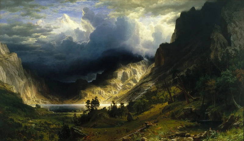 Myrsky vuorten Rokkiesilla - Albert Bierstadt